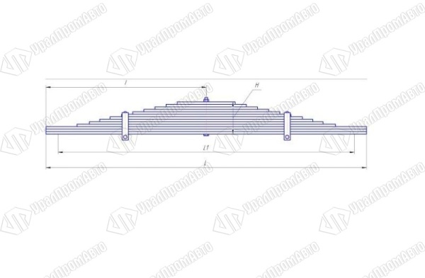 6520-29120121СБ Рессора задняя 13л. L=1600мм КАМАЗ (БЗРП)
